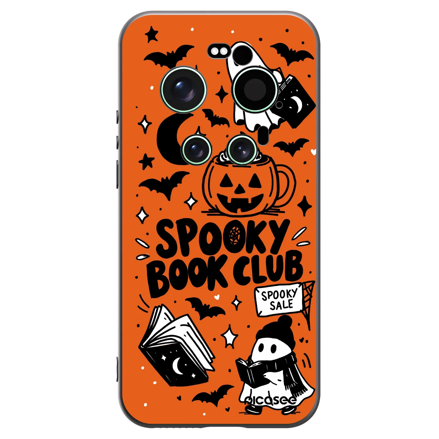 Picasee Μαύρη θήκη σιλικόνης για Xiaomi 17 Ultra - Spooky book club