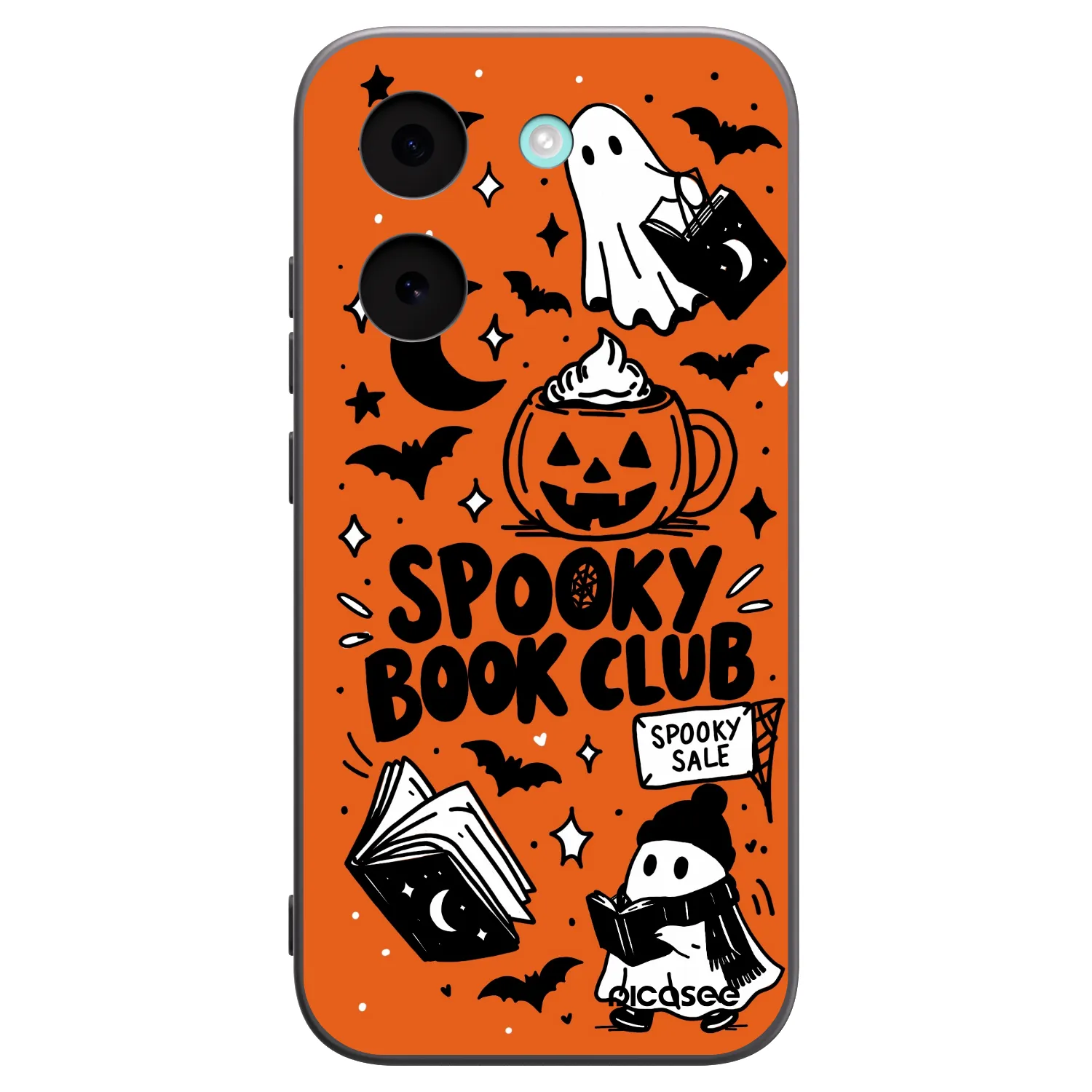 Picasee Μαύρη θήκη σιλικόνης για Xiaomi Poco X8 Pro - Spooky book club