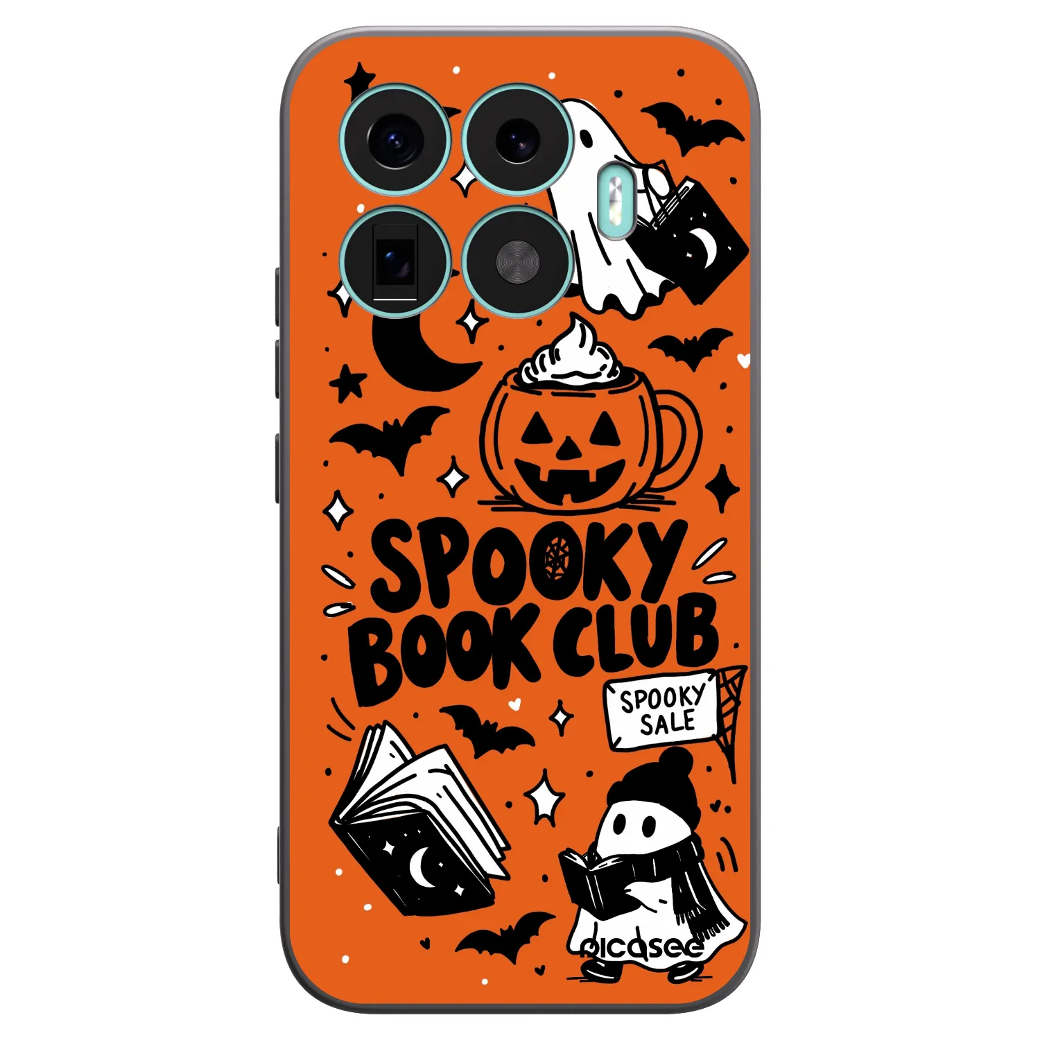 Picasee Μαύρη θήκη σιλικόνης για Xiaomi 17T - Spooky book club