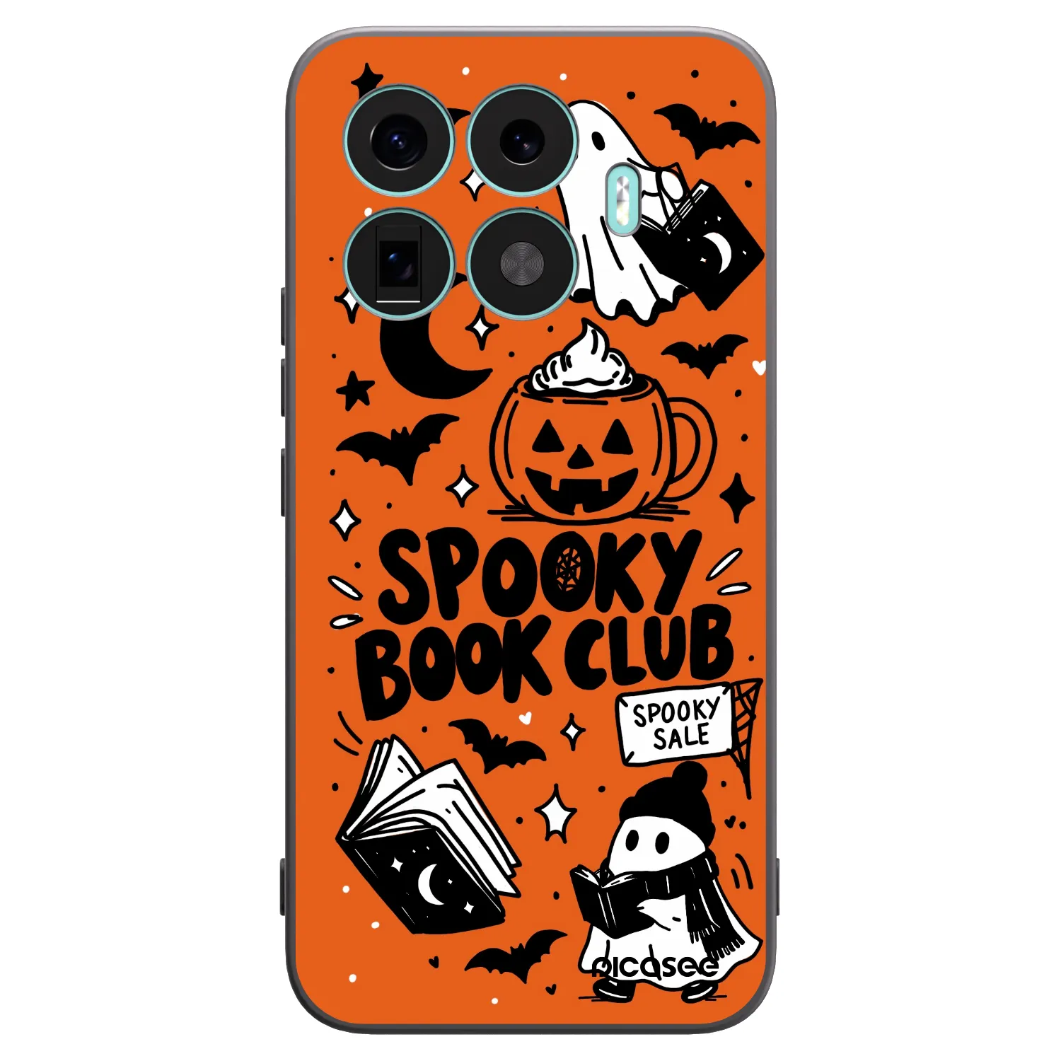 Picasee Μαύρη θήκη σιλικόνης για Xiaomi 17T Pro - Spooky book club