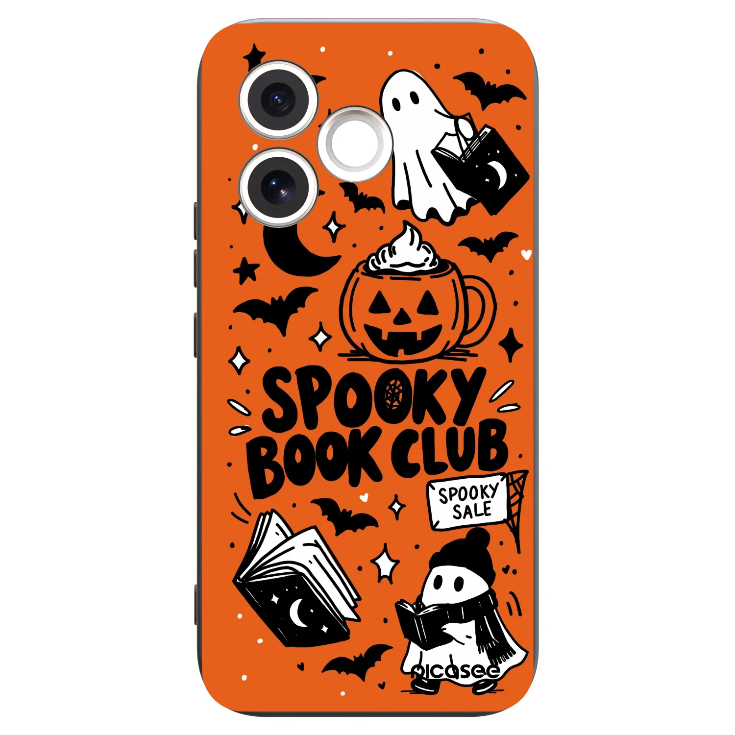 Picasee Μαύρη θήκη σιλικόνης για Honor 600 Lite - Spooky book club