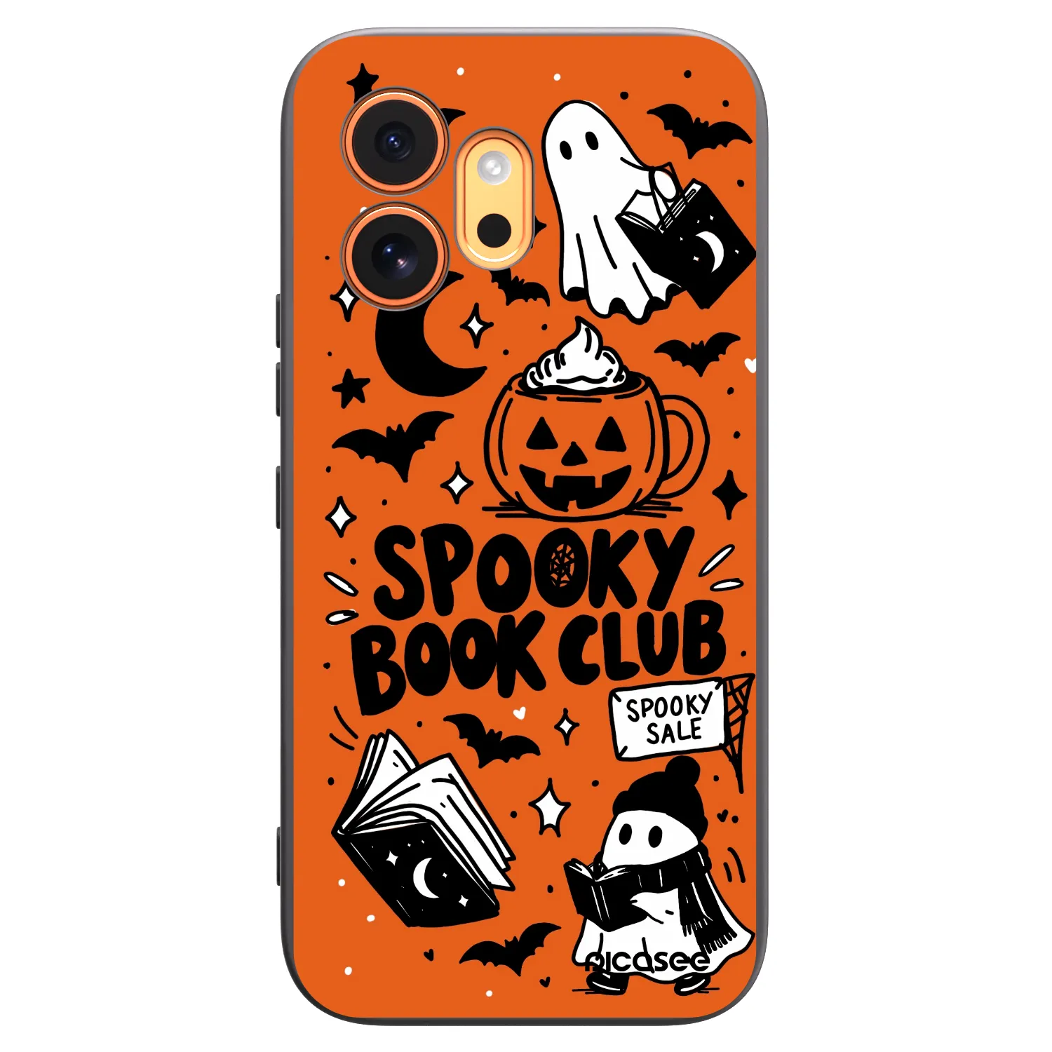 Picasee Μαύρη θήκη σιλικόνης για Honor 600 - Spooky book club