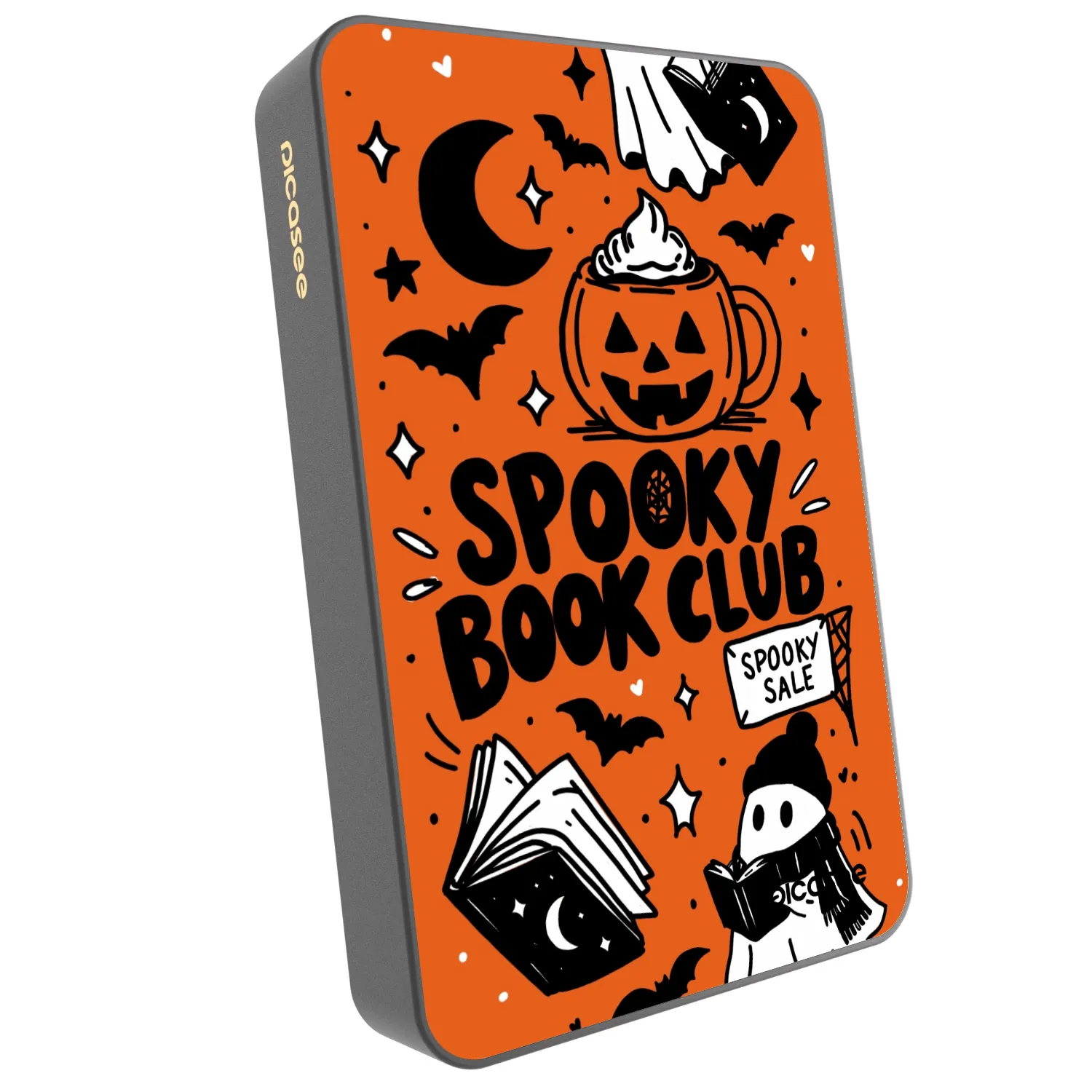 Picasee Powerbank με MagSafe 10 000 mAh Γκρί - Spooky book club