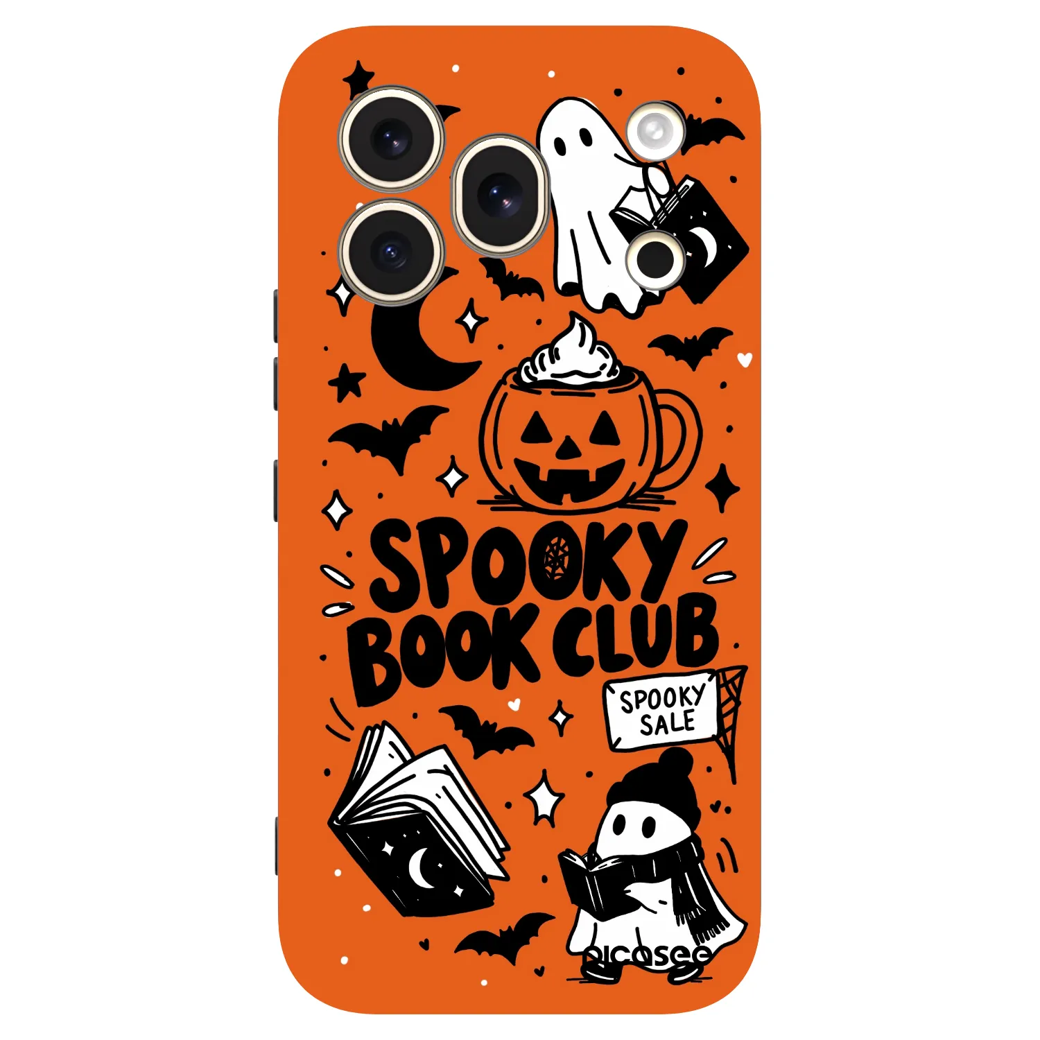 Picasee Μαύρη θήκη σιλικόνης για Honor 600 Pro - Spooky book club