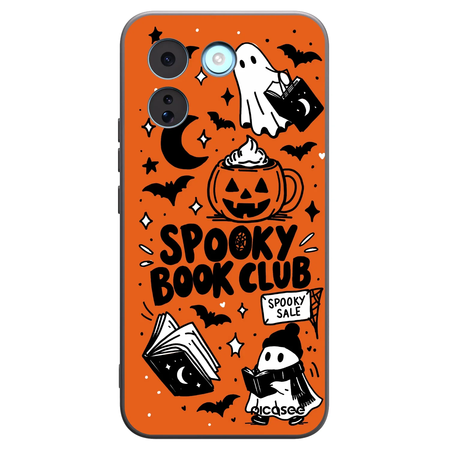 Picasee Μαύρη θήκη σιλικόνης για Xiaomi Redmi Note 17 Pro MAX 5G - Spooky book club