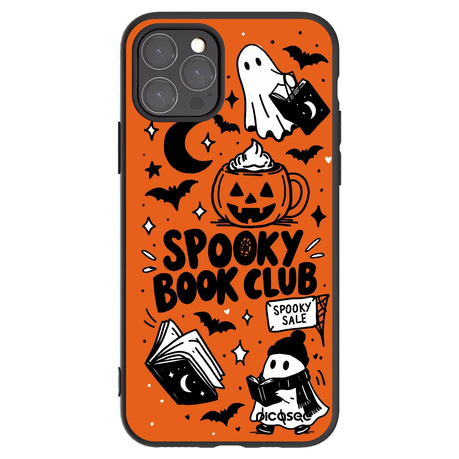 Picasee Μαύρη θήκη σιλικόνης για Apple iPhone 11 Pro - Spooky book club