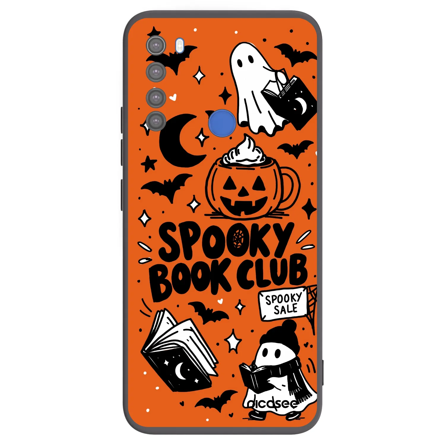 Picasee Μαύρη θήκη σιλικόνης για Xiaomi Redmi Note 8T - Spooky book club