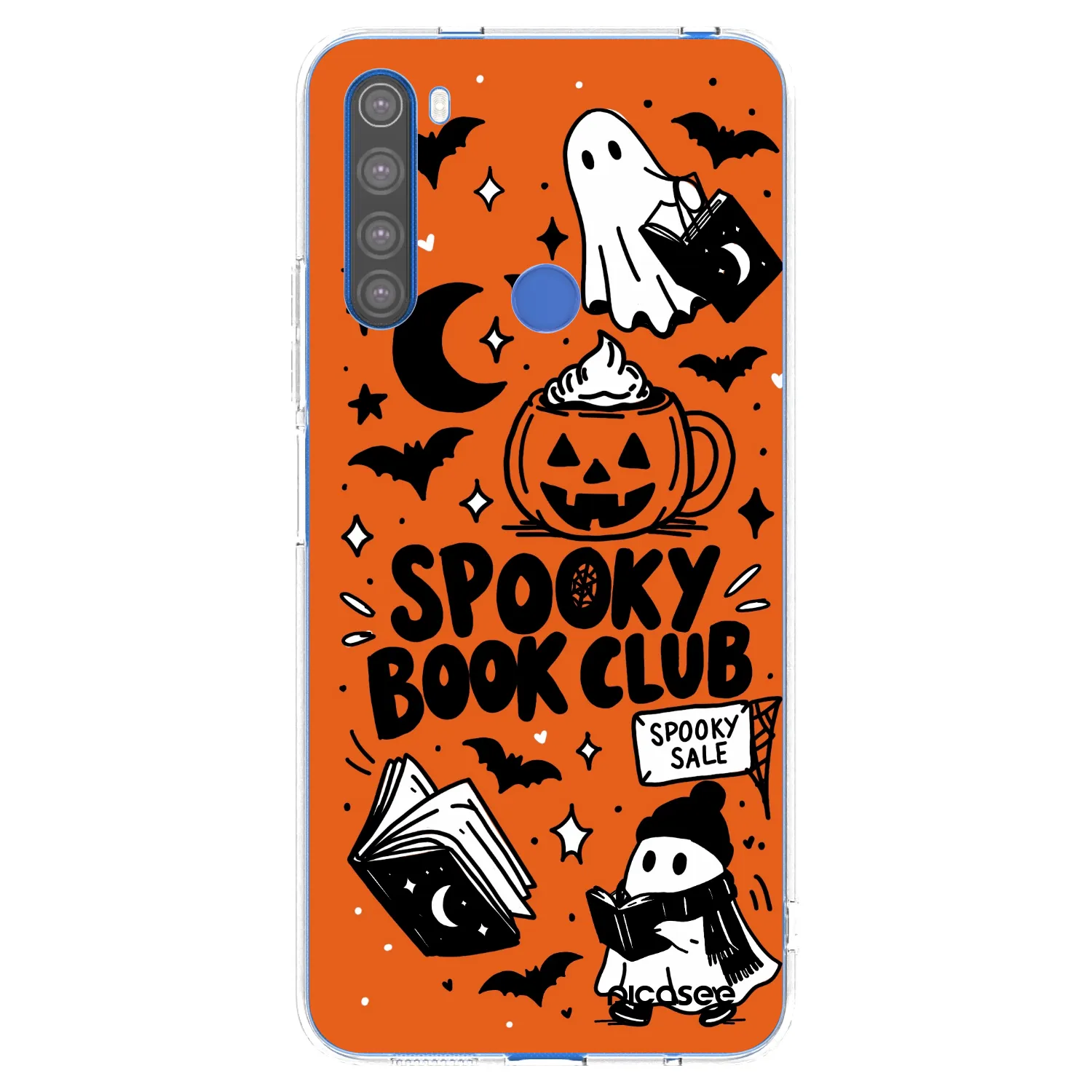 Picasee διαφανής θήκη σιλικόνης Xiaomi Redmi Note 8T - Spooky book club