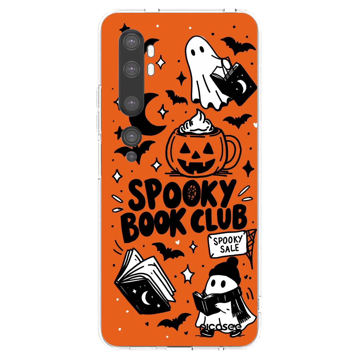 Picasee διαφανής θήκη σιλικόνης Xiaomi Mi Note 10 (Pro) - Spooky book club