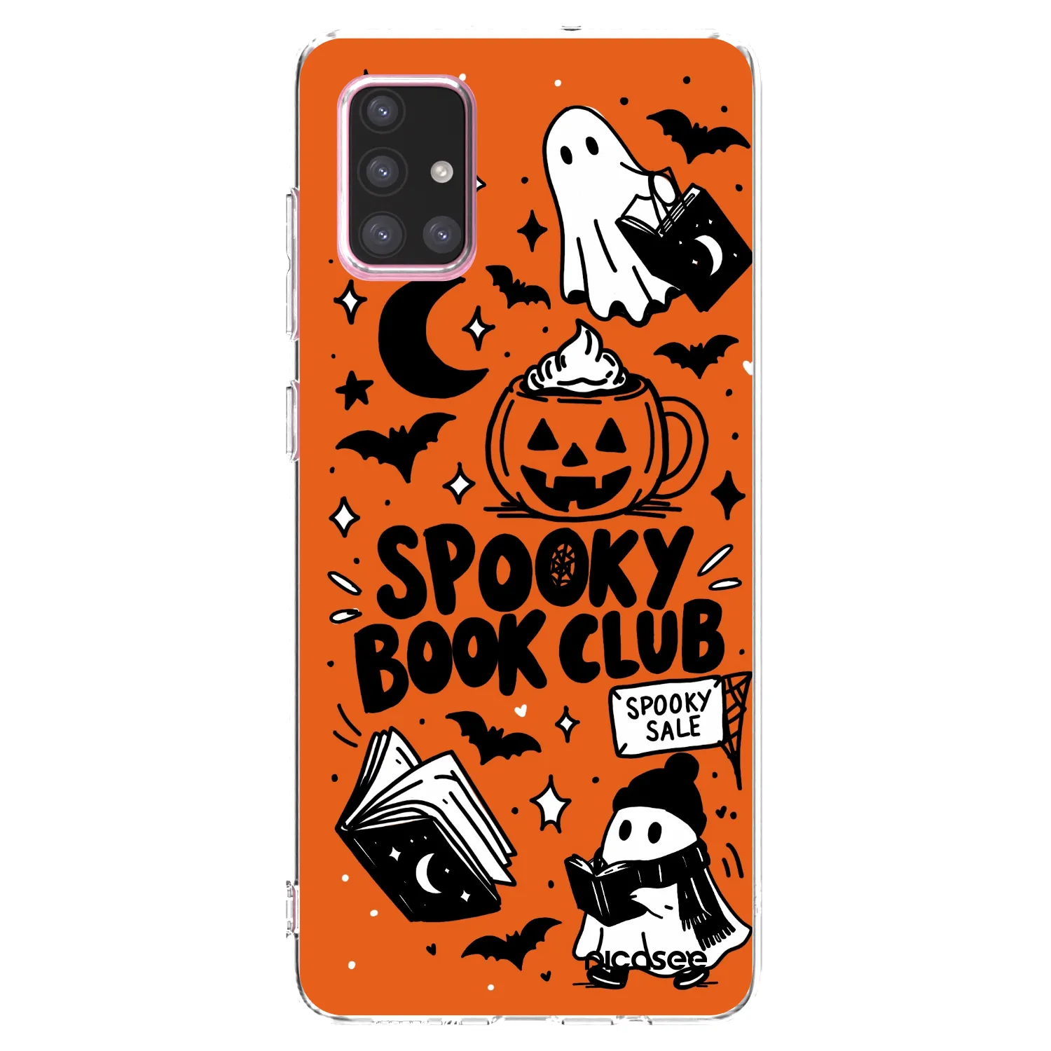 Picasee διαφανής θήκη σιλικόνης Samsung Galaxy A71 A715F - Spooky book club