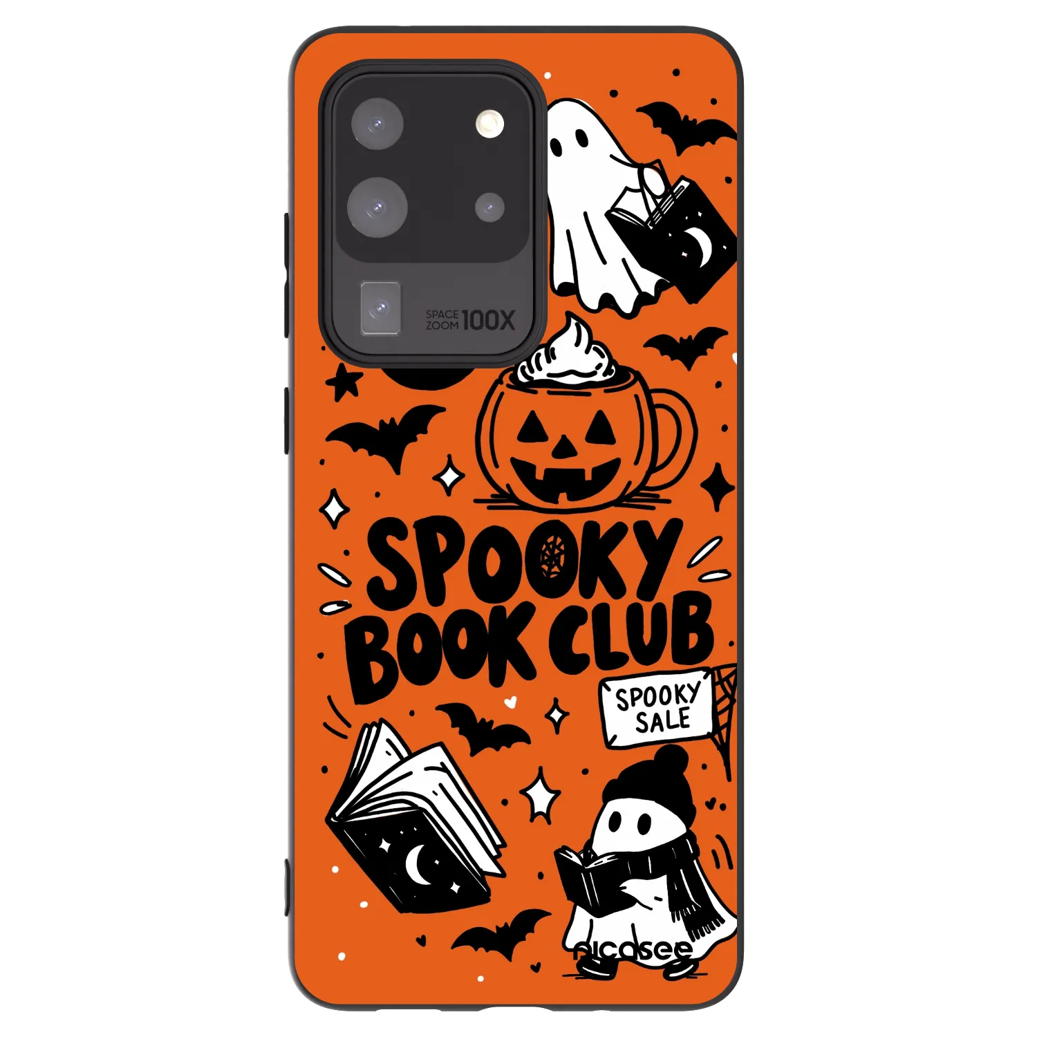 Picasee Μαύρη θήκη σιλικόνης για Samsung Galaxy S20 Ultra 5G G988F - Spooky book club
