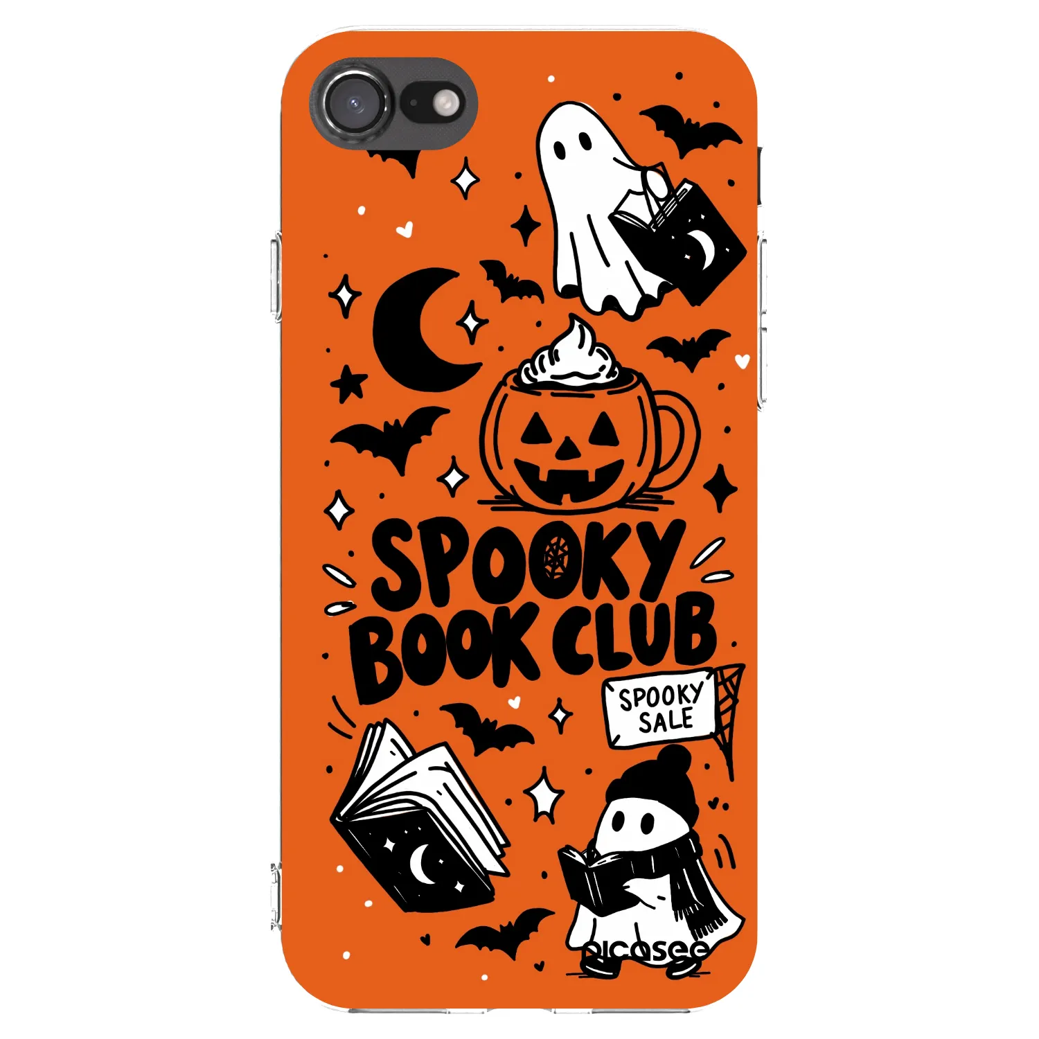 Picasee διαφανής θήκη σιλικόνης Apple iPhone SE 2020 - Spooky book club