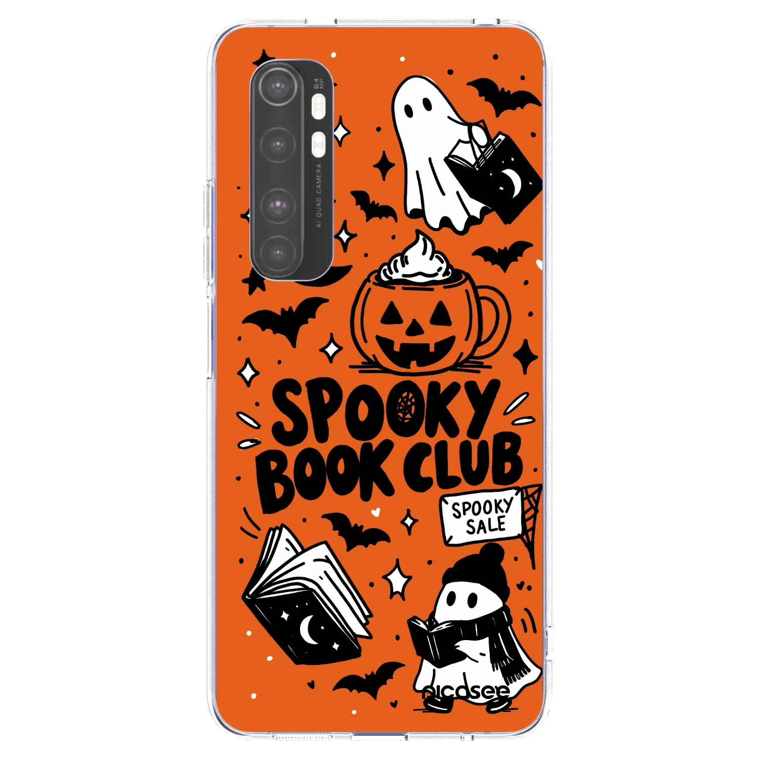 Picasee διαφανής θήκη σιλικόνης Xiaomi Mi Note 10 Lite - Spooky book club