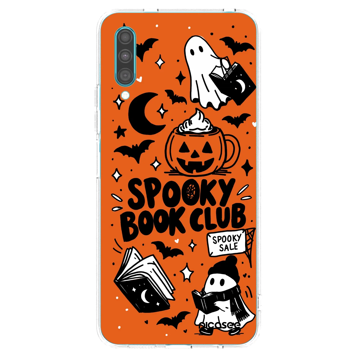 Picasee διαφανής θήκη σιλικόνης Samsung Galaxy A30s A307F - Spooky book club