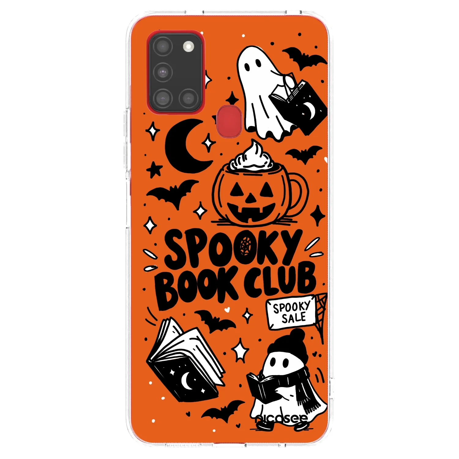 Picasee διαφανής θήκη σιλικόνης Samsung Galaxy A21s - Spooky book club