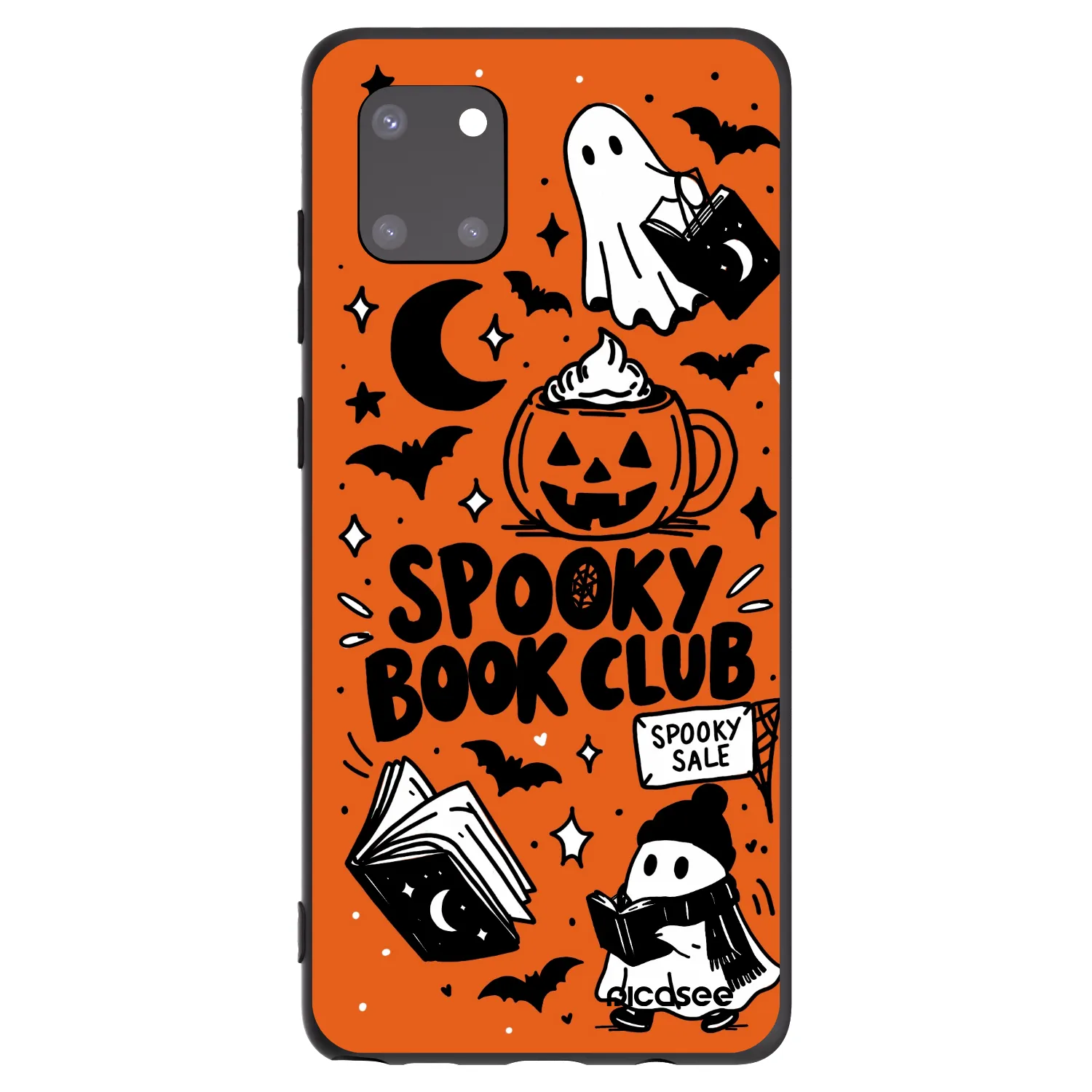 Picasee Μαύρη θήκη σιλικόνης για Samsung Galaxy Note 10 Lite N770F - Spooky book club
