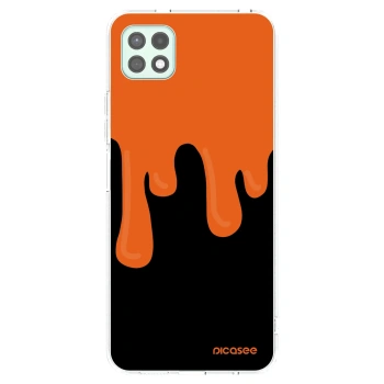 Picasee διαφανής θήκη σιλικόνης Samsung Galaxy A22 A226B 5G - Orange spooky