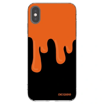 Picasee διαφανής θήκη σιλικόνης Apple iPhone XS Max - Orange spooky