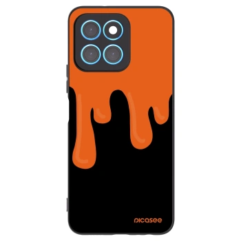 Picasee Μαύρη θήκη σιλικόνης για Honor X6 - Orange spooky