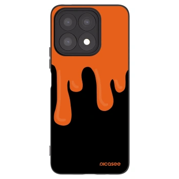 Picasee Μαύρη θήκη σιλικόνης για Honor X8a - Orange spooky