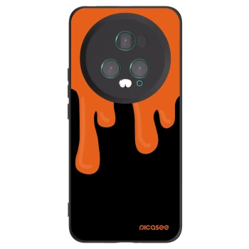 Picasee Μαύρη θήκη σιλικόνης για Honor Magic5 Pro - Orange spooky