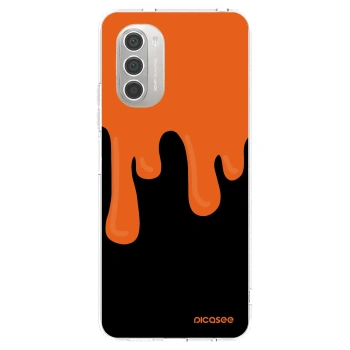 Picasee διαφανής θήκη σιλικόνης Motorola Moto G51 - Orange spooky
