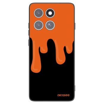 Picasee Μαύρη θήκη σιλικόνης για Motorola Edge 60 Pro - Orange spooky