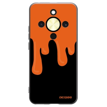 Picasee Μαύρη θήκη σιλικόνης για Honor Magic8 Lite 5G - Orange spooky