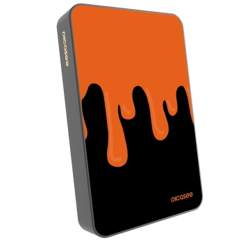 Picasee Powerbank με MagSafe 10 000 mAh Γκρί - Orange spooky