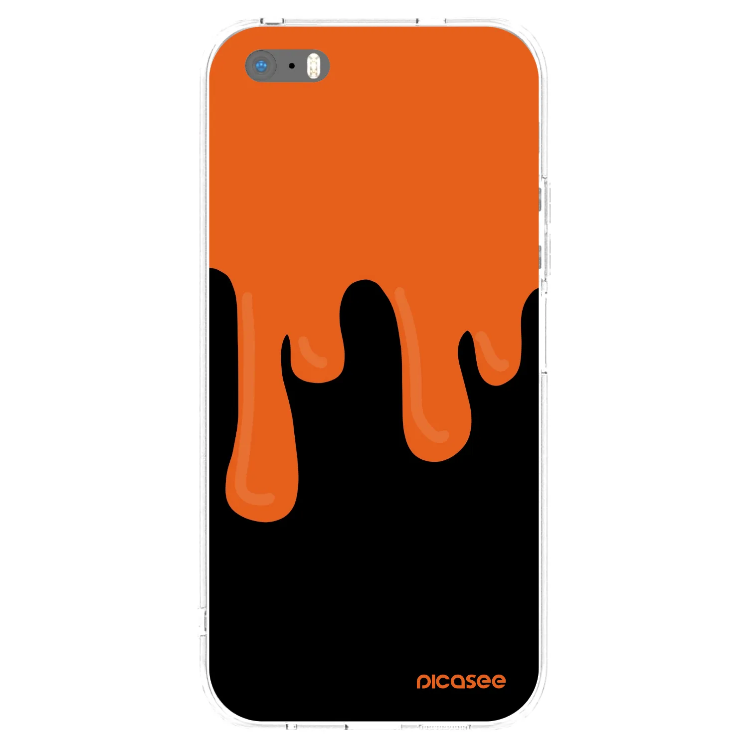 Picasee διαφανής θήκη σιλικόνης Apple iPhone 5/5S/SE - Orange spooky