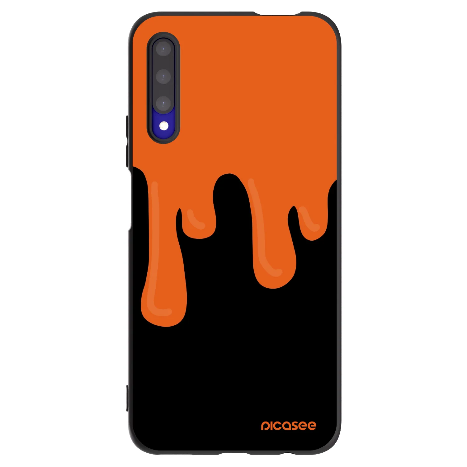 Picasee Μαύρη θήκη σιλικόνης για Honor 9X Pro - Orange spooky