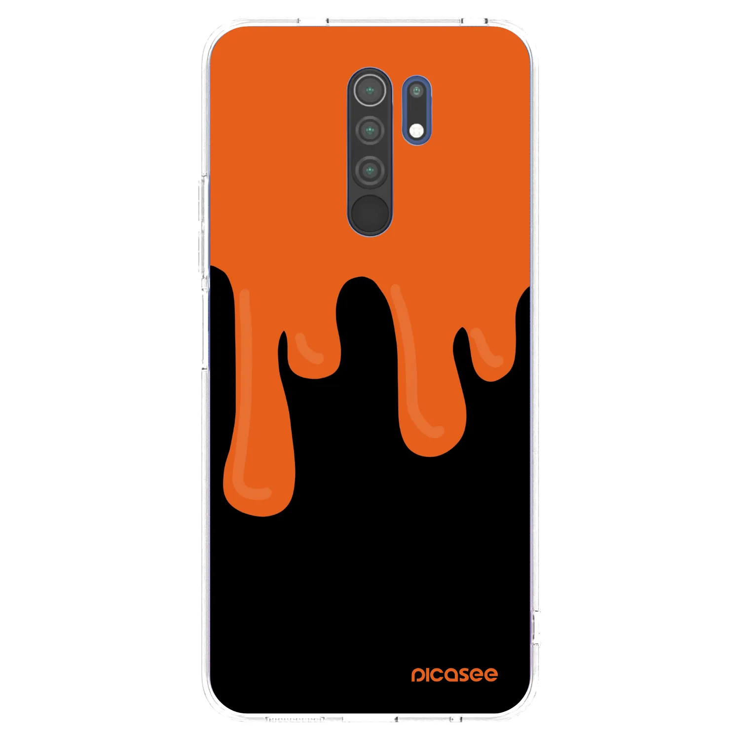 Picasee διαφανής θήκη σιλικόνης Xiaomi Redmi 9 - Orange spooky