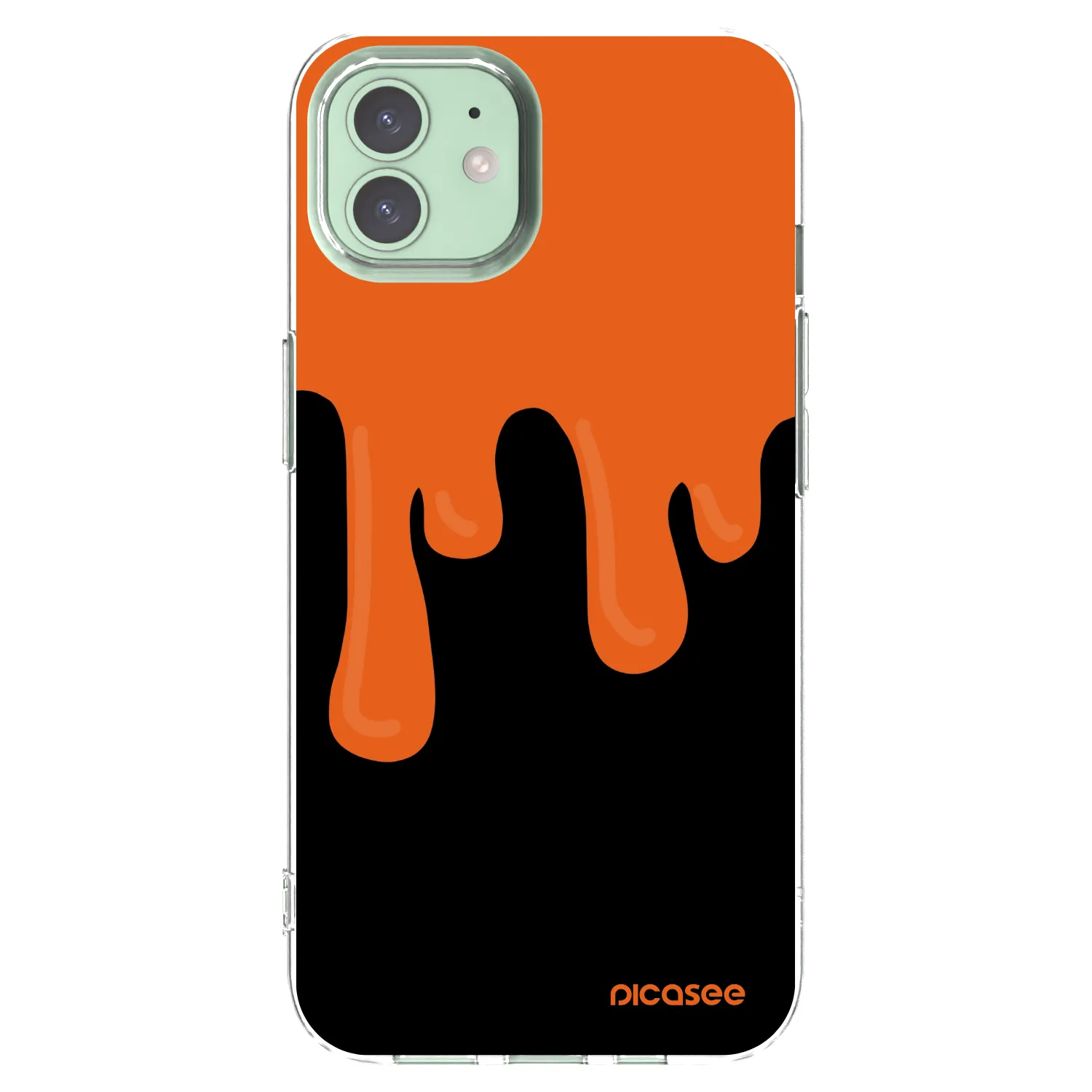 Picasee διαφανής θήκη σιλικόνης Apple iPhone 12 - Orange spooky