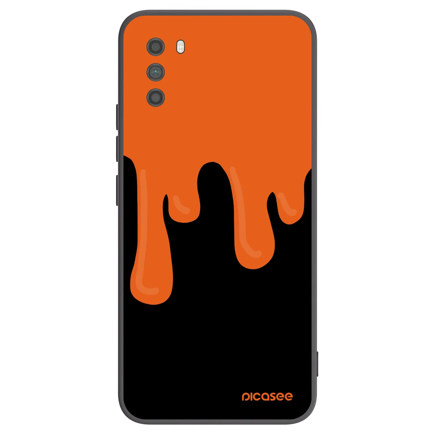 Picasee Μαύρη θήκη σιλικόνης για Xiaomi Poco M3 - Orange spooky