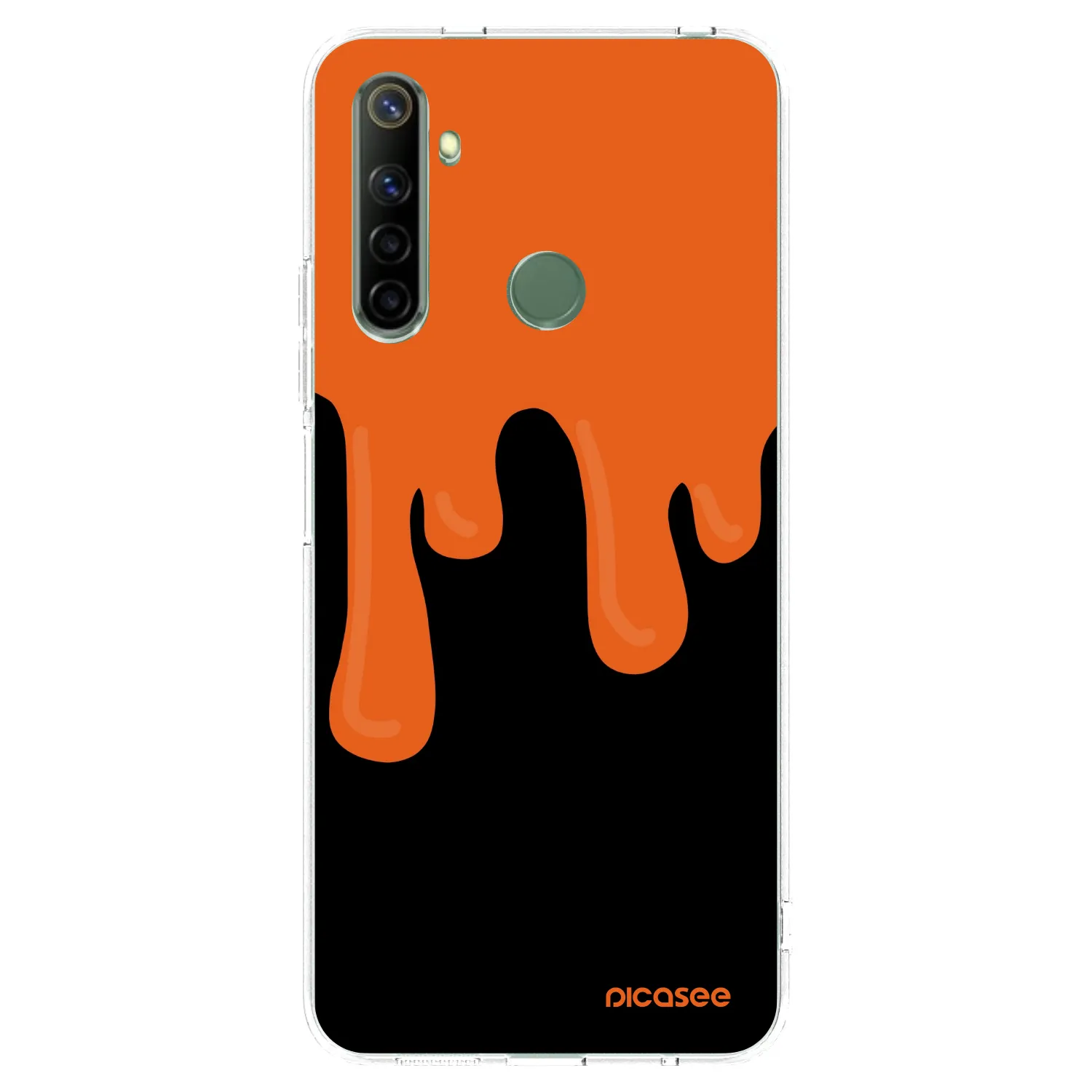 Picasee διαφανής θήκη σιλικόνης Realme 6i - Orange spooky