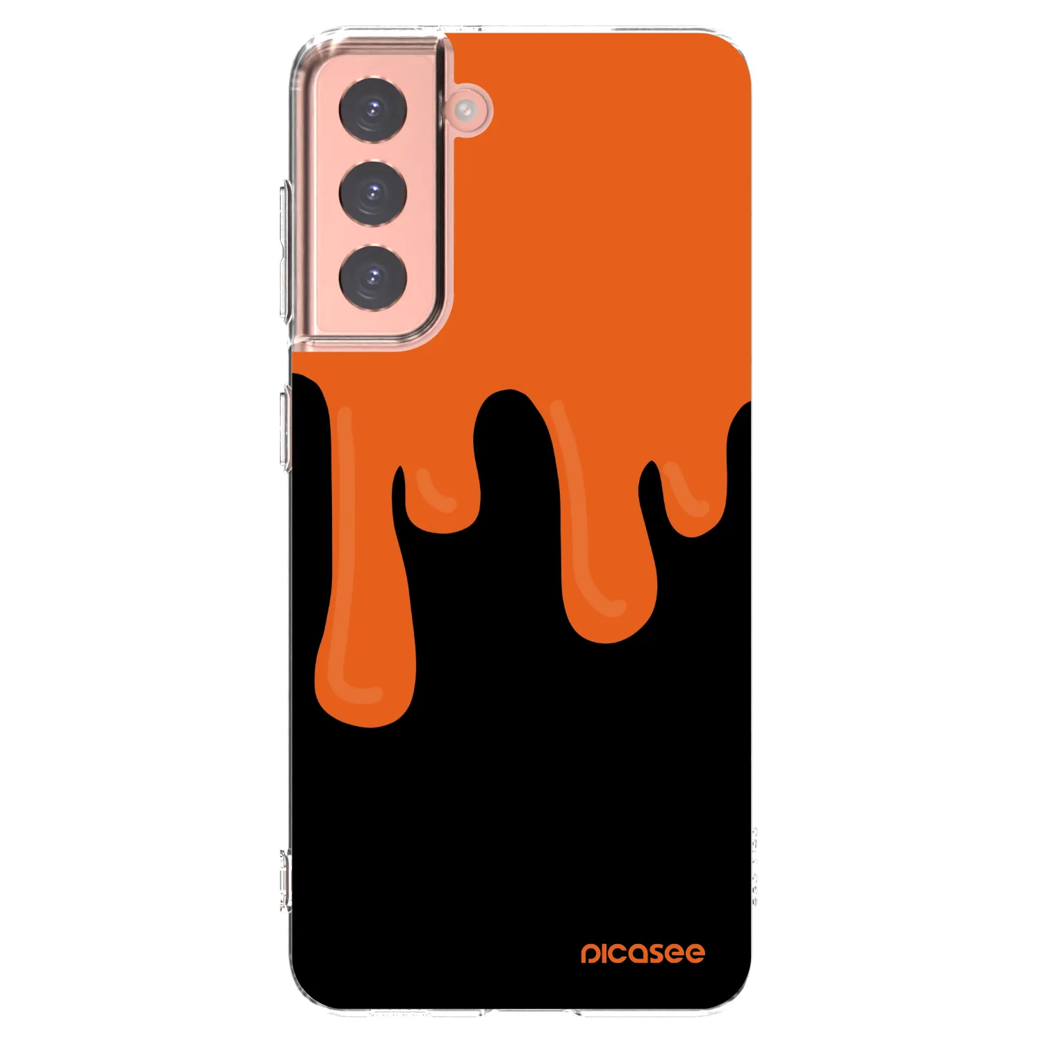 Picasee διαφανής θήκη σιλικόνης Samsung Galaxy S21 5G G991B - Orange spooky