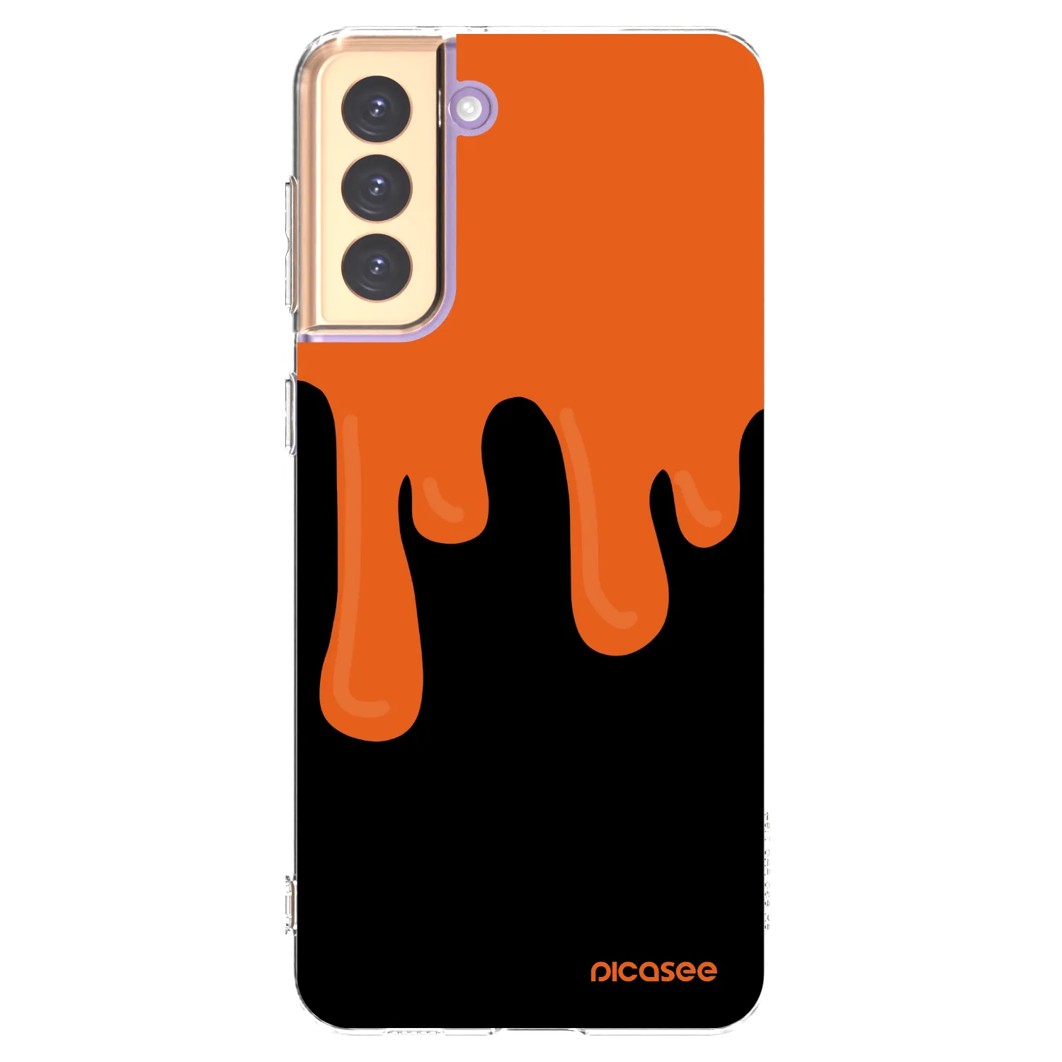 Picasee διαφανής θήκη σιλικόνης Samsung Galaxy S21+ 5G G996F - Orange spooky