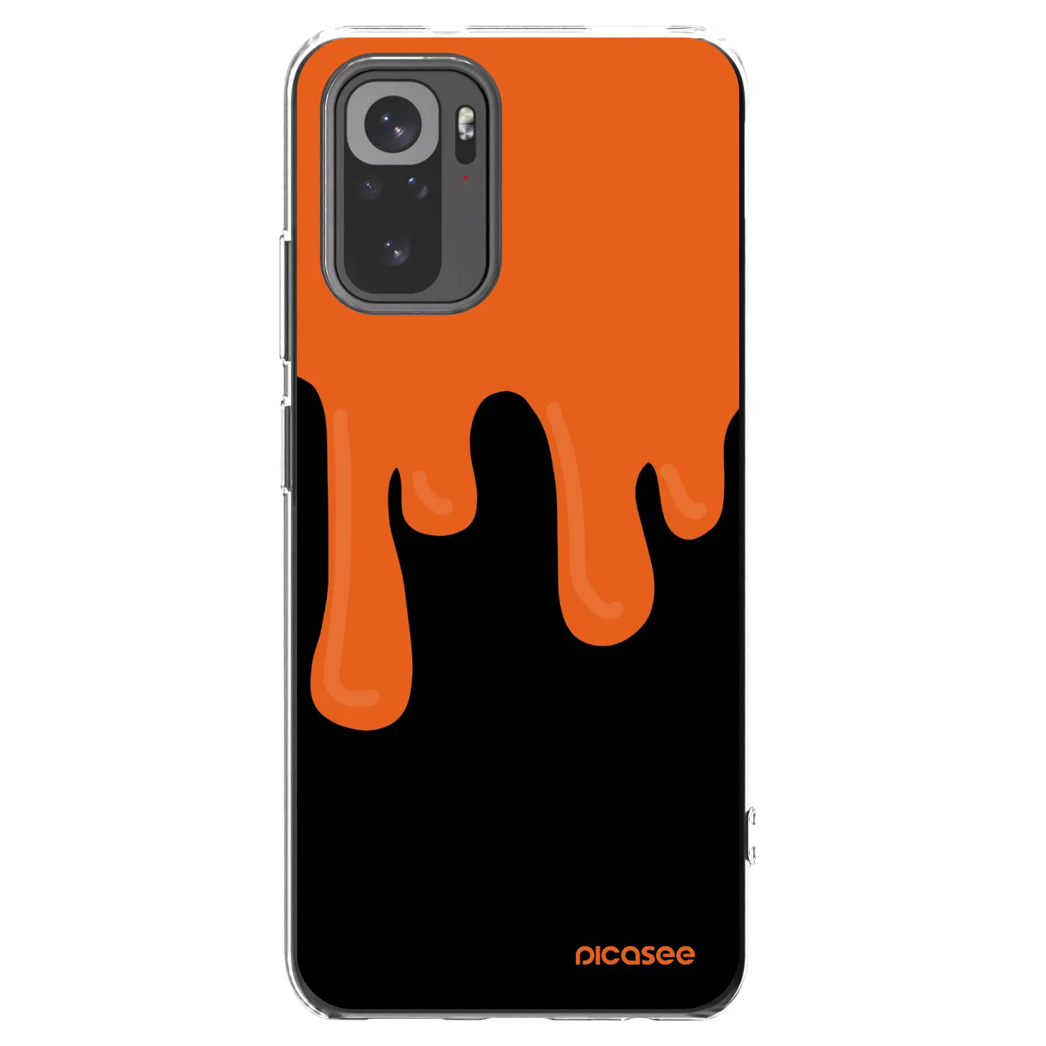 Picasee διαφανής θήκη σιλικόνης Xiaomi Redmi Note 10 - Orange spooky