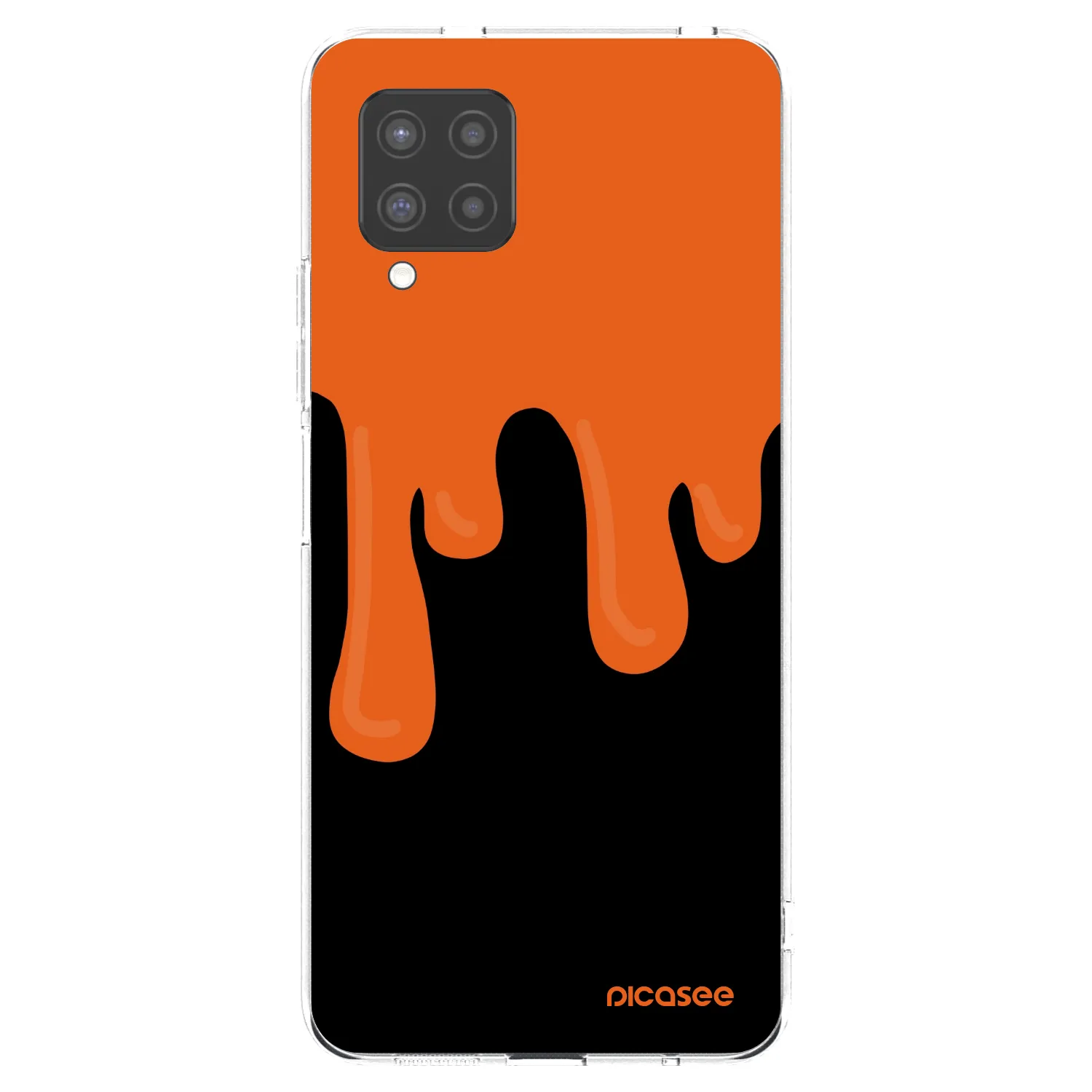 Picasee διαφανής θήκη σιλικόνης Samsung Galaxy A42 A426B - Orange spooky