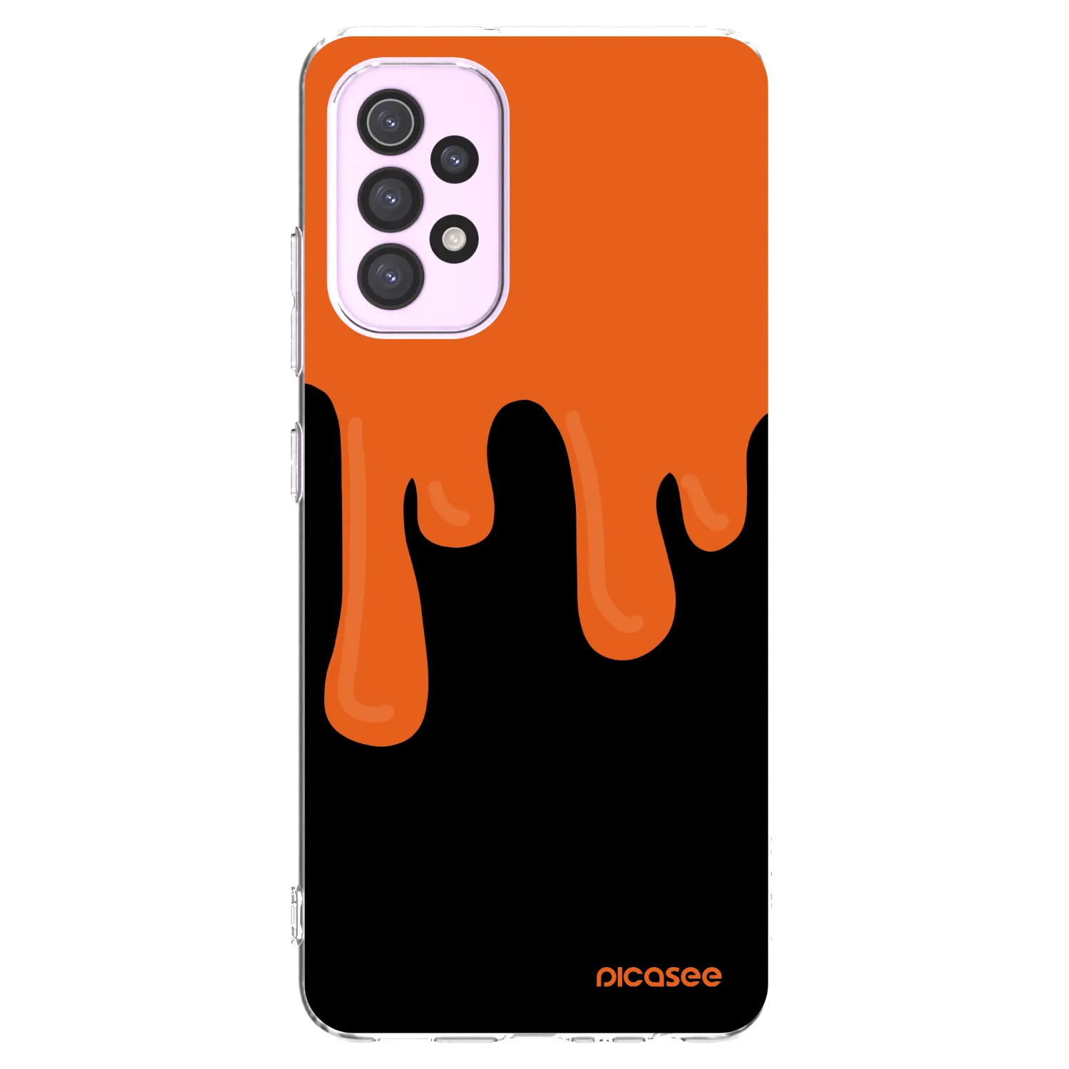 Picasee διαφανής θήκη σιλικόνης Samsung Galaxy A32 5G A326B - Orange spooky