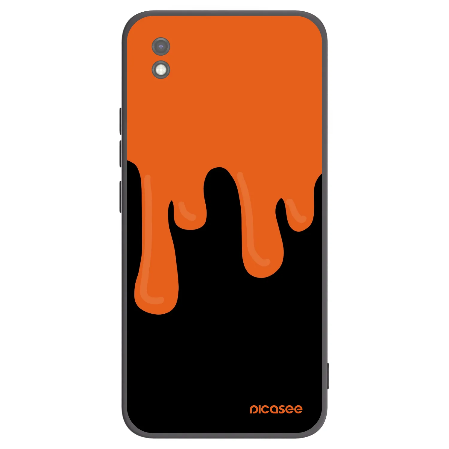 Picasee Μαύρη θήκη σιλικόνης για Xiaomi Redmi 9AT - Orange spooky