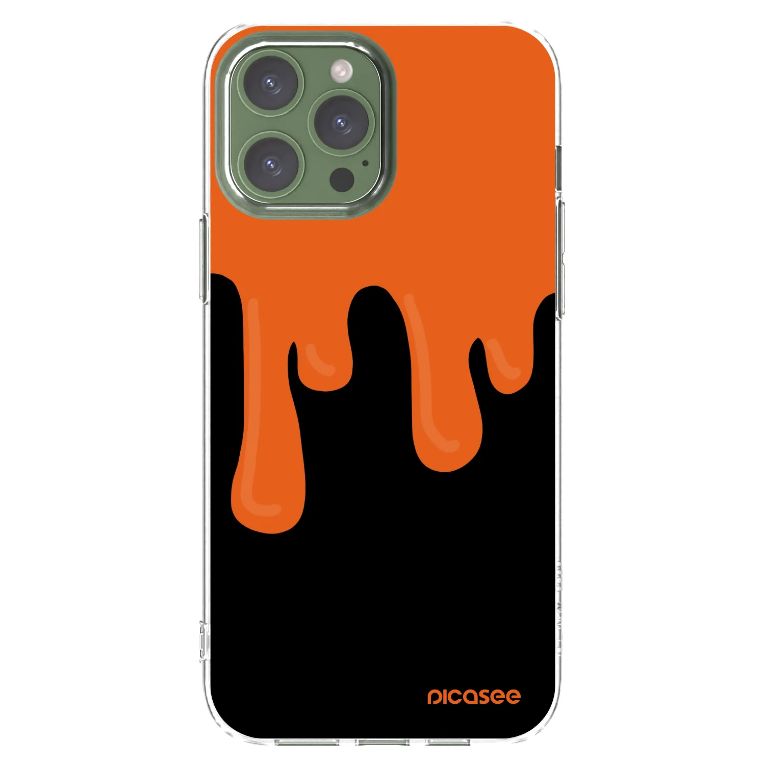 Picasee διαφανής θήκη σιλικόνης Apple iPhone 13 Pro Max - Orange spooky