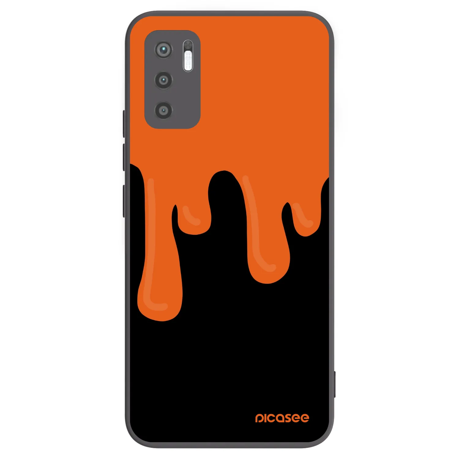 Picasee Μαύρη θήκη σιλικόνης για Xiaomi Redmi Note 10 5G - Orange spooky