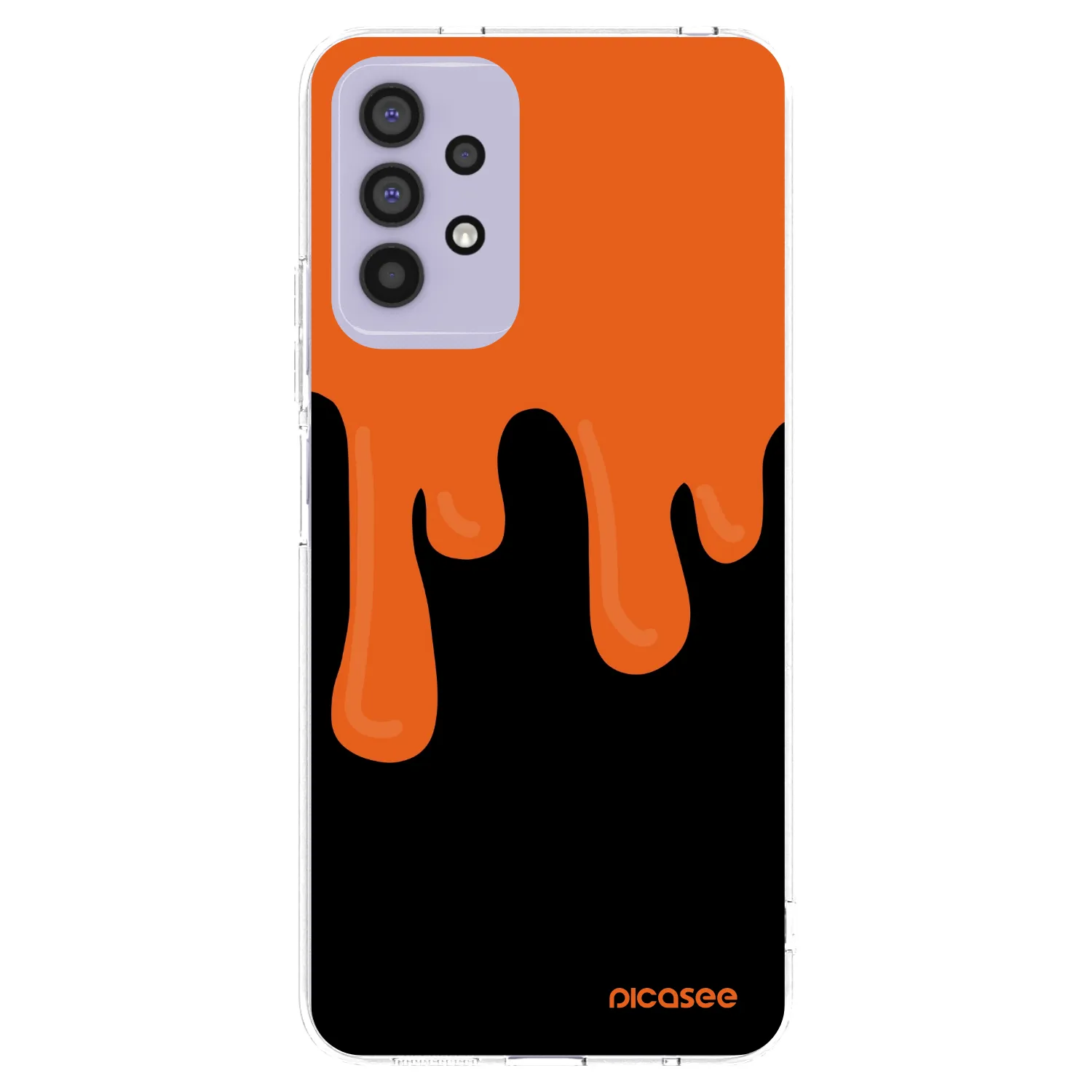 Picasee διαφανής θήκη σιλικόνης Samsung Galaxy A32 4G SM-A325F - Orange spooky