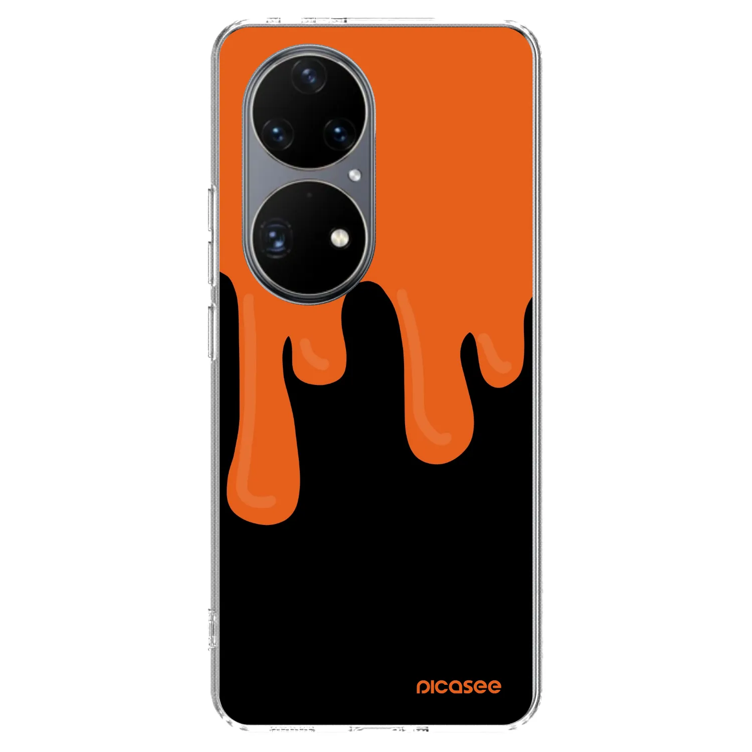 Picasee διαφανής θήκη σιλικόνης Huawei P50 - Orange spooky