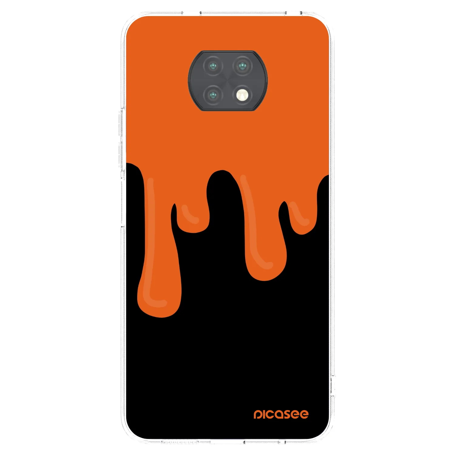 Picasee διαφανής θήκη σιλικόνης Xiaomi Redmi Note 9T - Orange spooky