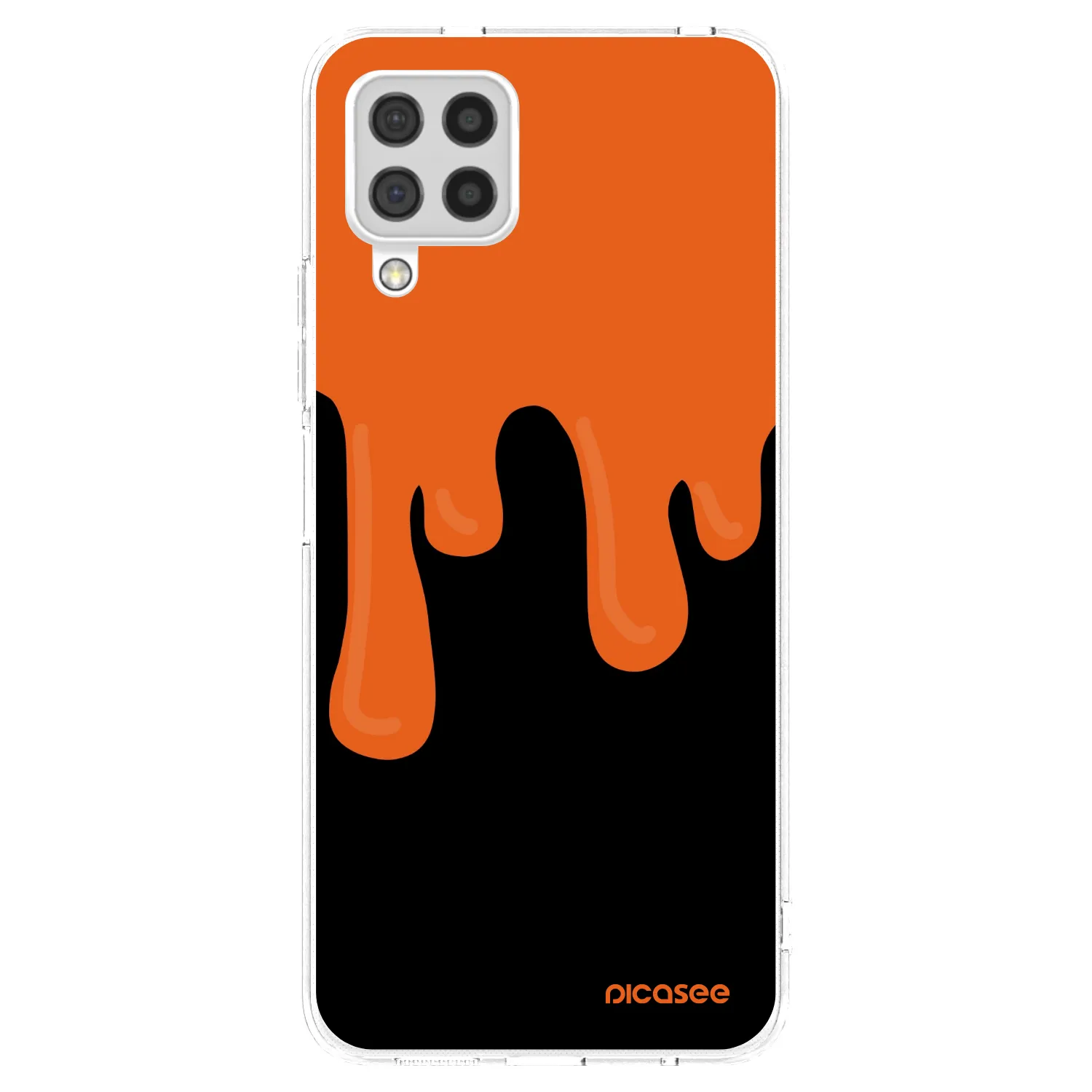 Picasee διαφανής θήκη σιλικόνης Samsung Galaxy A22 A225F 4G - Orange spooky