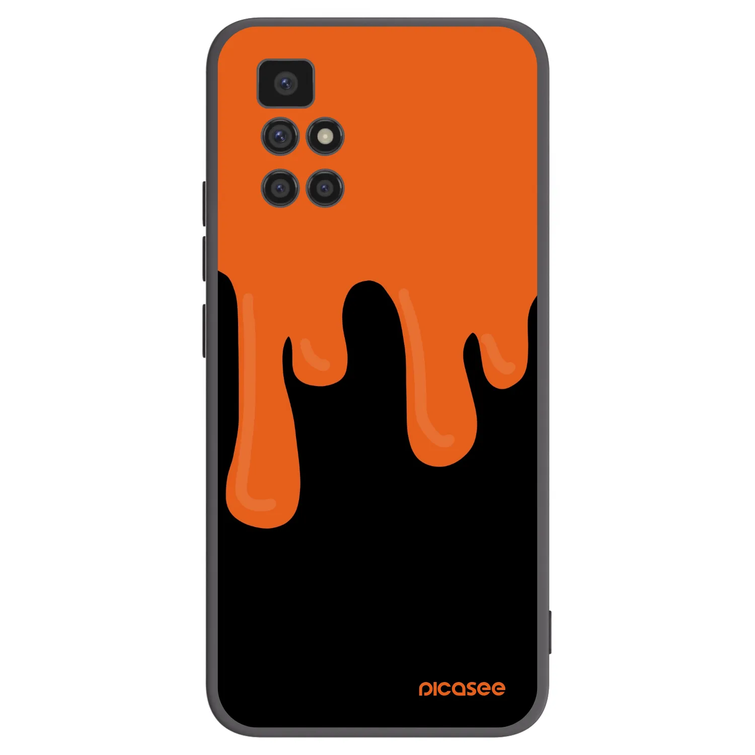 Picasee Μαύρη θήκη σιλικόνης για Xiaomi Redmi 10 - Orange spooky