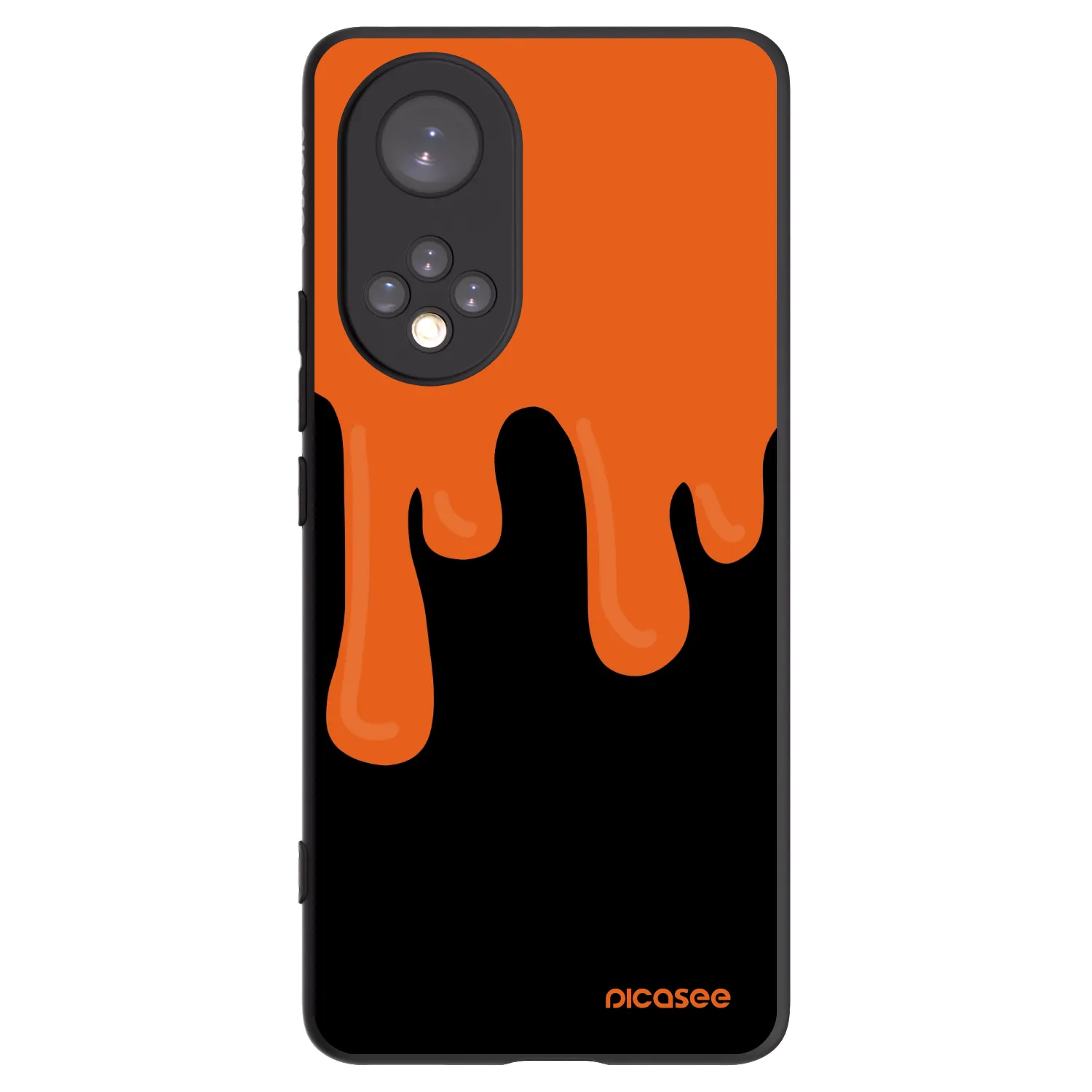 Picasee Μαύρη θήκη σιλικόνης για Honor 50 5G - Orange spooky