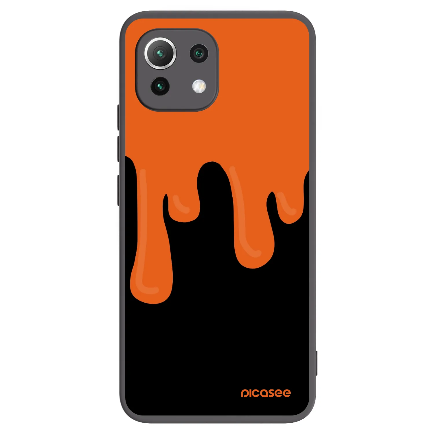 Picasee Μαύρη θήκη σιλικόνης για Xiaomi 11 Lite 5G NE - Orange spooky
